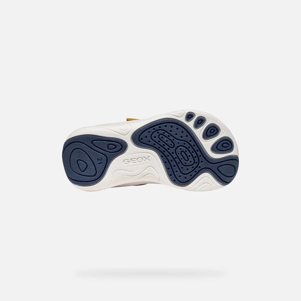 Lightweight and flexible Barefoot shoes FOOT-RUN BABY Ochre/White - image number 6 | GEOX
