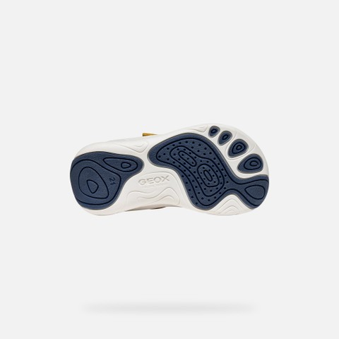 Lightweight and flexible Barefoot shoes FOOT-RUN BABY Ochre/White - image number 6 | GEOX