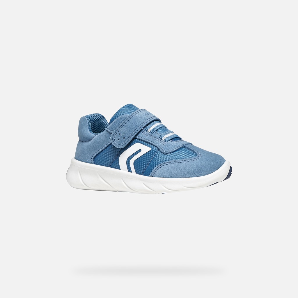 Scarpe Barefoot leggere e flessibili FOOT-RUN BIMBO Azzurro scuro/Bianco - image number 2 | GEOX