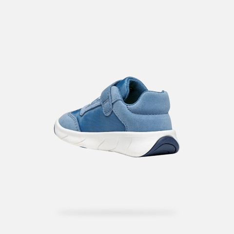 Scarpe Barefoot leggere e flessibili FOOT-RUN BIMBO Azzurro scuro/Bianco - image number 3 | GEOX