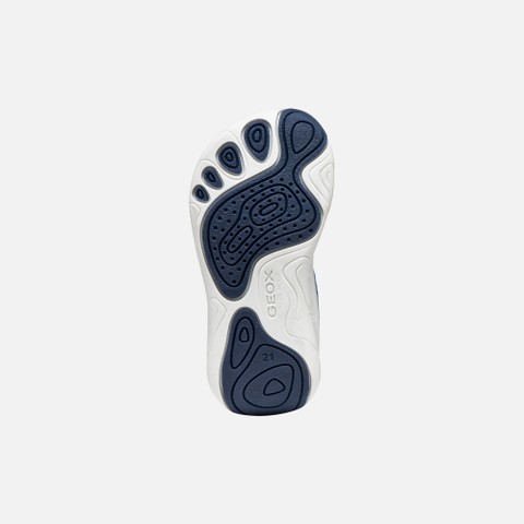 Scarpe Barefoot leggere e flessibili FOOT-RUN BIMBO Azzurro scuro/Bianco - image number 6 | GEOX
