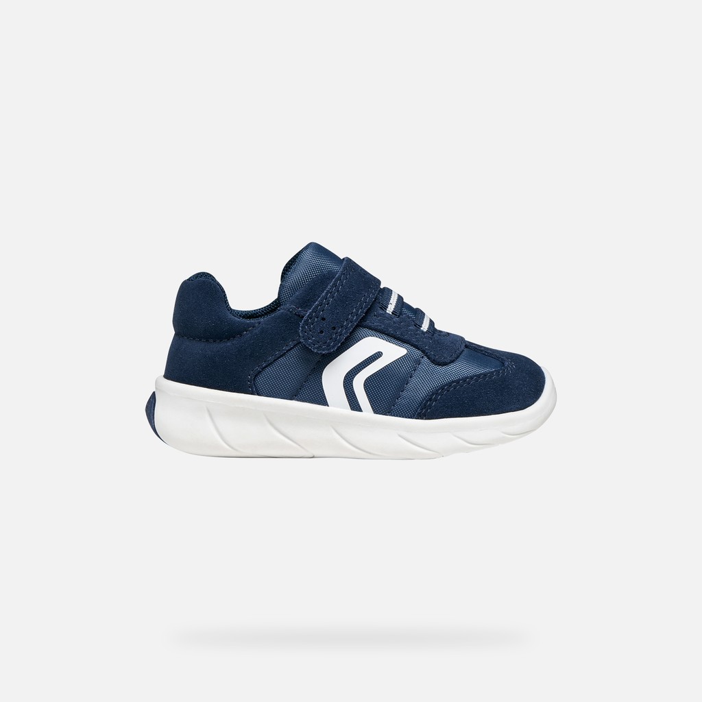 Scarpe Barefoot leggere e flessibili FOOT-RUN BIMBO Blu navy chiaro/Bianco - image number 1 | GEOX