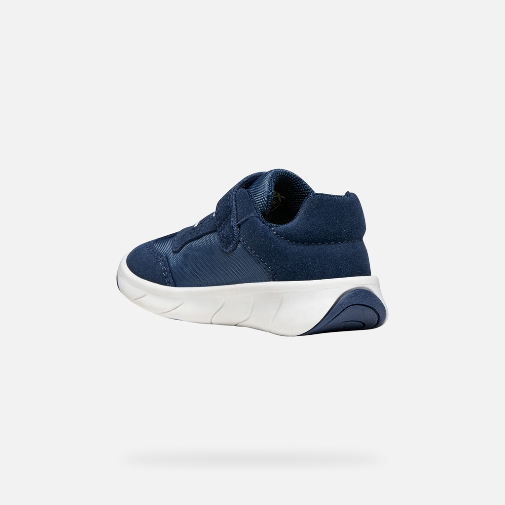 Scarpe Barefoot leggere e flessibili FOOT-RUN BIMBO Blu navy chiaro/Bianco - image number 3 | GEOX