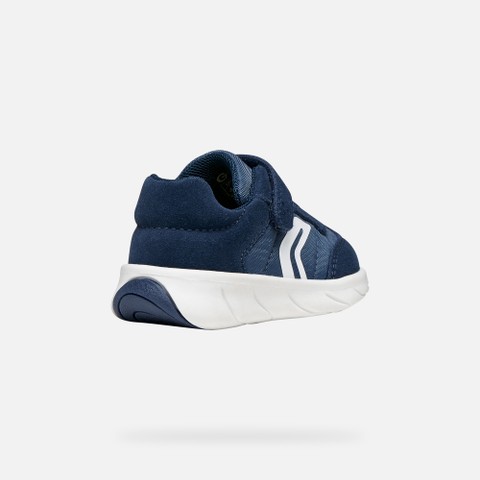Scarpe Barefoot leggere e flessibili FOOT-RUN BIMBO Blu navy chiaro/Bianco - image number 4 | GEOX