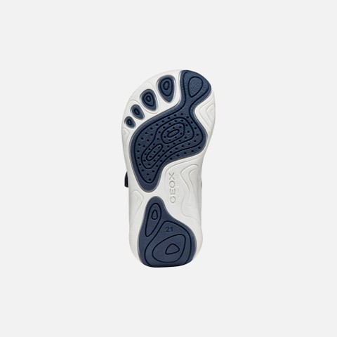 Scarpe Barefoot leggere e flessibili FOOT-RUN BIMBO Blu navy chiaro/Bianco - image number 6 | GEOX