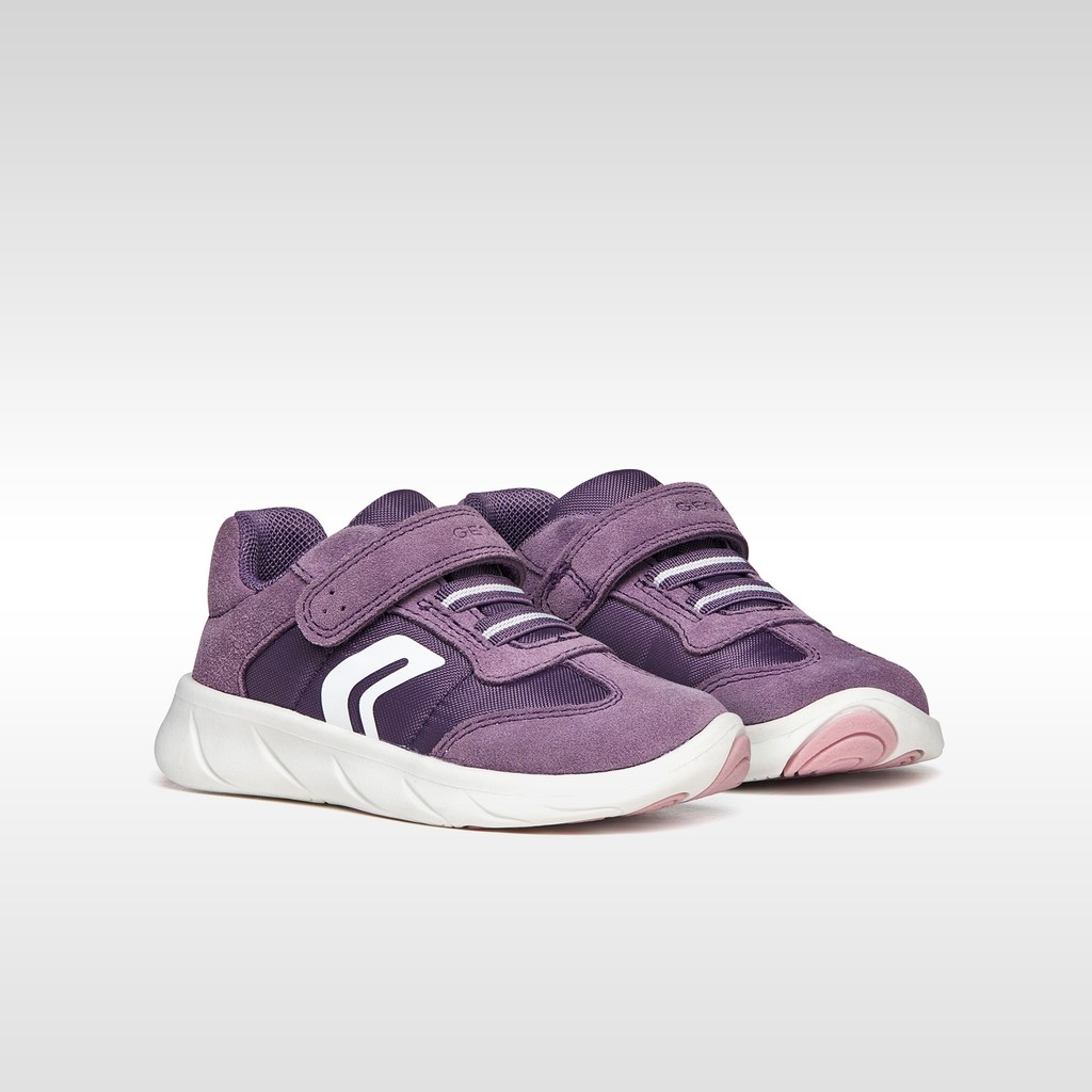 Lightweight and flexible Barefoot shoes FOOT-RUN BABY Light violet/White - image number 7 | GEOX
