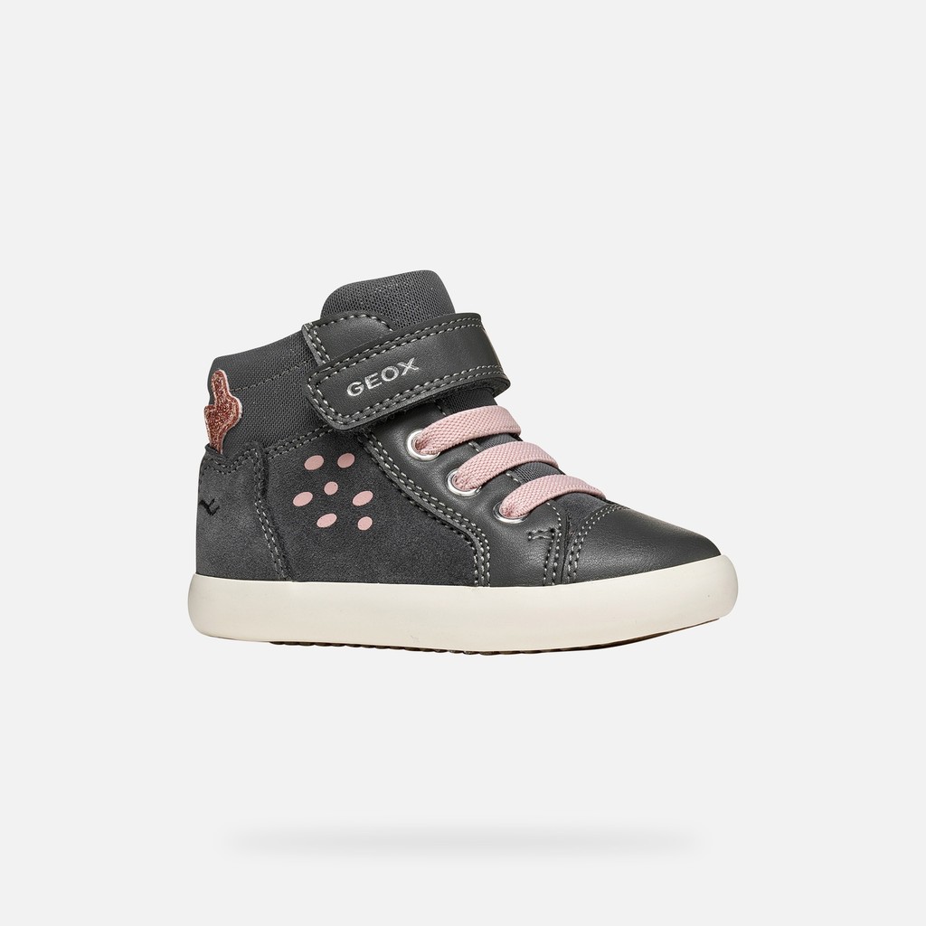Chaussures &agrave; scratch GISLI PETITE FILLE Gris fonc&eacute; - image number 2 | GEOX