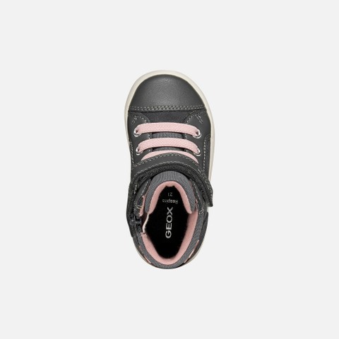 Chaussures &agrave; scratch GISLI PETITE FILLE Gris fonc&eacute; - image number 5 | GEOX