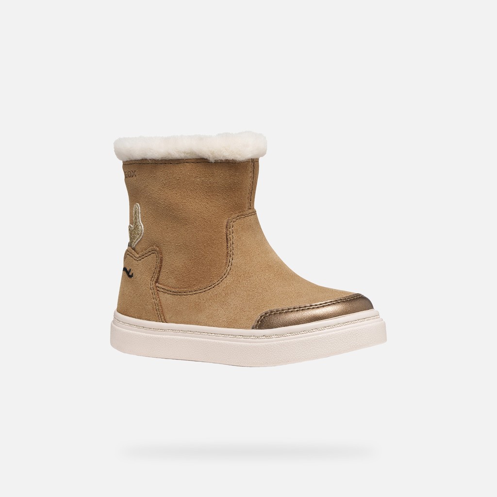 Stiefeletten mit Fell NASHIK KLEINKIND M&Auml;DCHEN Cognac - image number 2 | GEOX