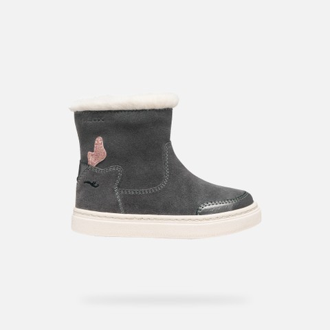 Stiefeletten mit Fell NASHIK KLEINKIND M&Auml;DCHEN Dunkelgrau - image number 1 | GEOX