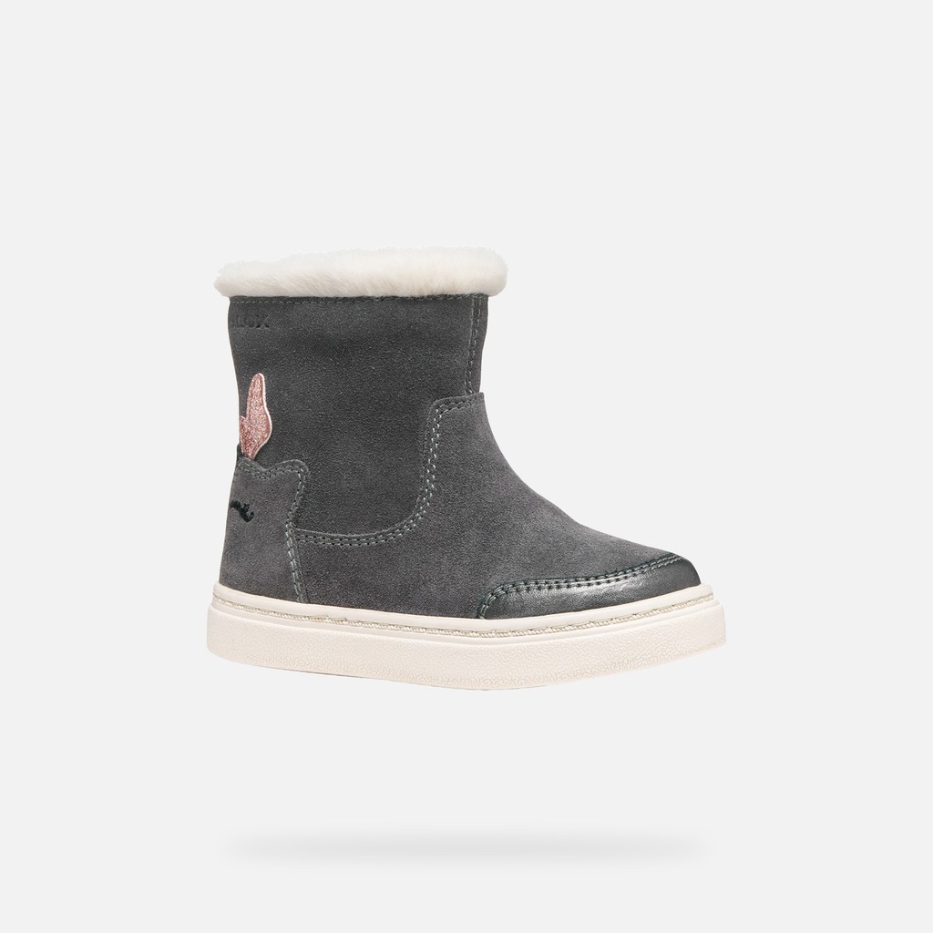 Stiefeletten mit Fell NASHIK KLEINKIND M&Auml;DCHEN Dunkelgrau - image number 2 | GEOX