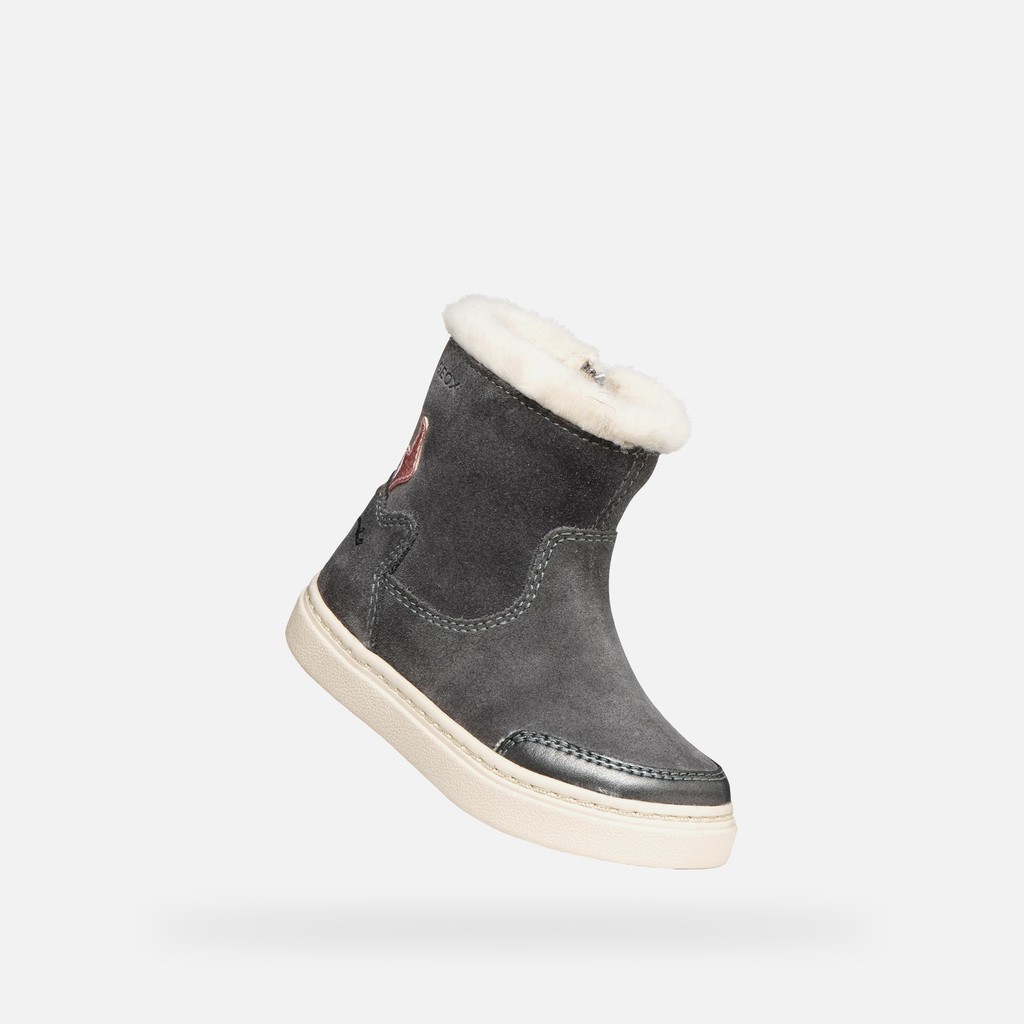 Stiefeletten mit Fell NASHIK KLEINKIND M&Auml;DCHEN Dunkelgrau - image number 4 | GEOX