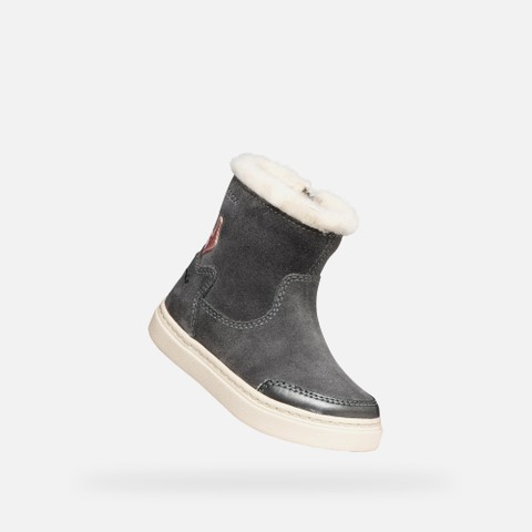 Stiefeletten mit Fell NASHIK KLEINKIND M&Auml;DCHEN Dunkelgrau - image number 4 | GEOX