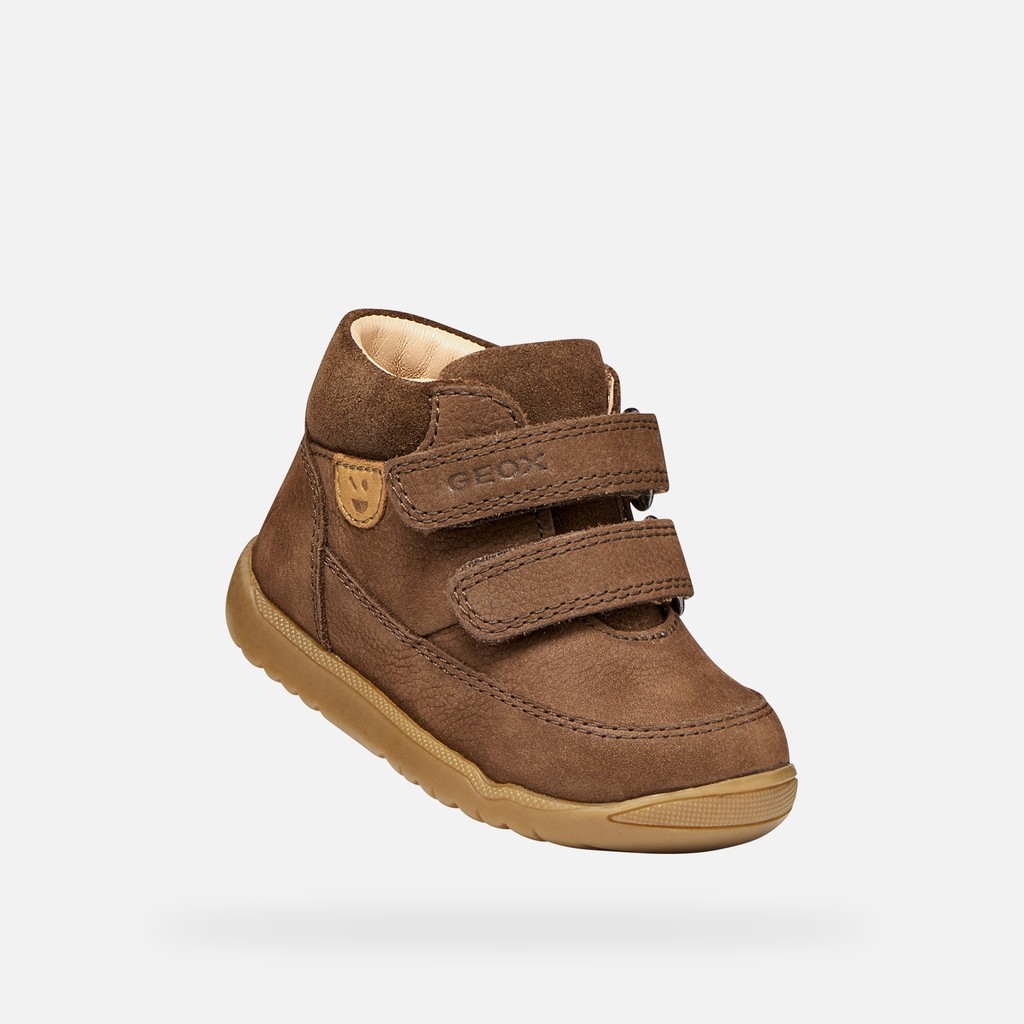Scarpe primi passi con strappo MACCHIA NEONATO Marrone scuro - image number 4 | GEOX
