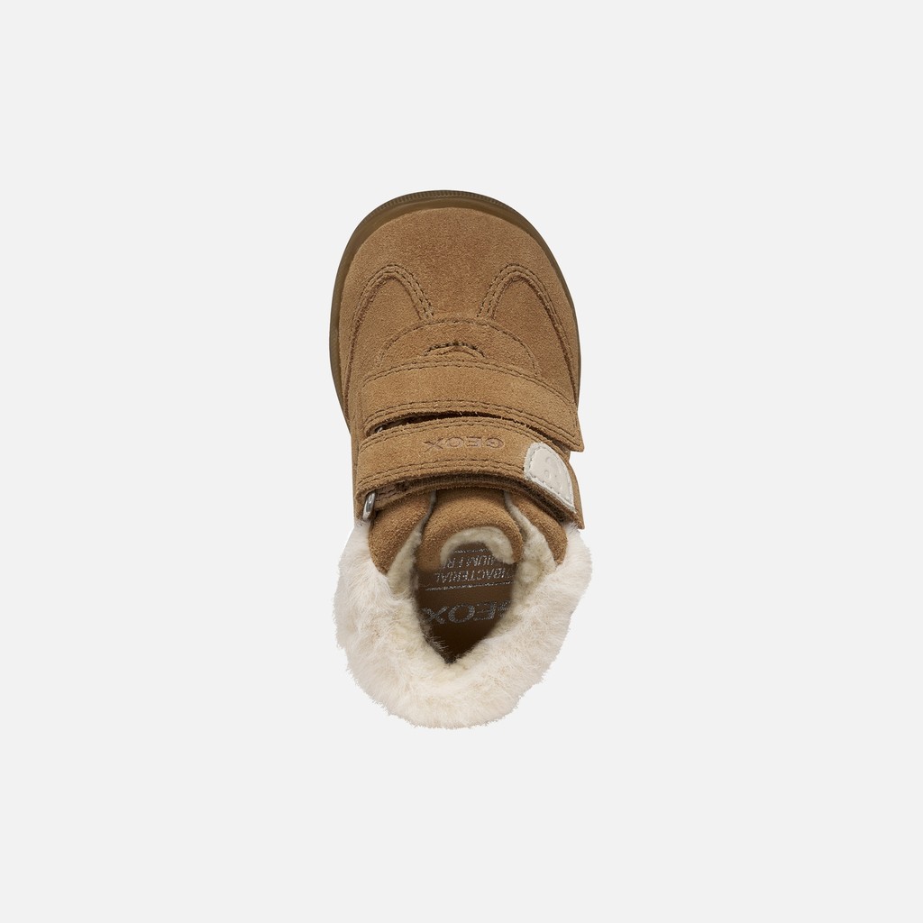 Sapatos primeiros passos velcro MACCHIA REC&Eacute;M-NASCIDA Conhaque - image number 5 | GEOX