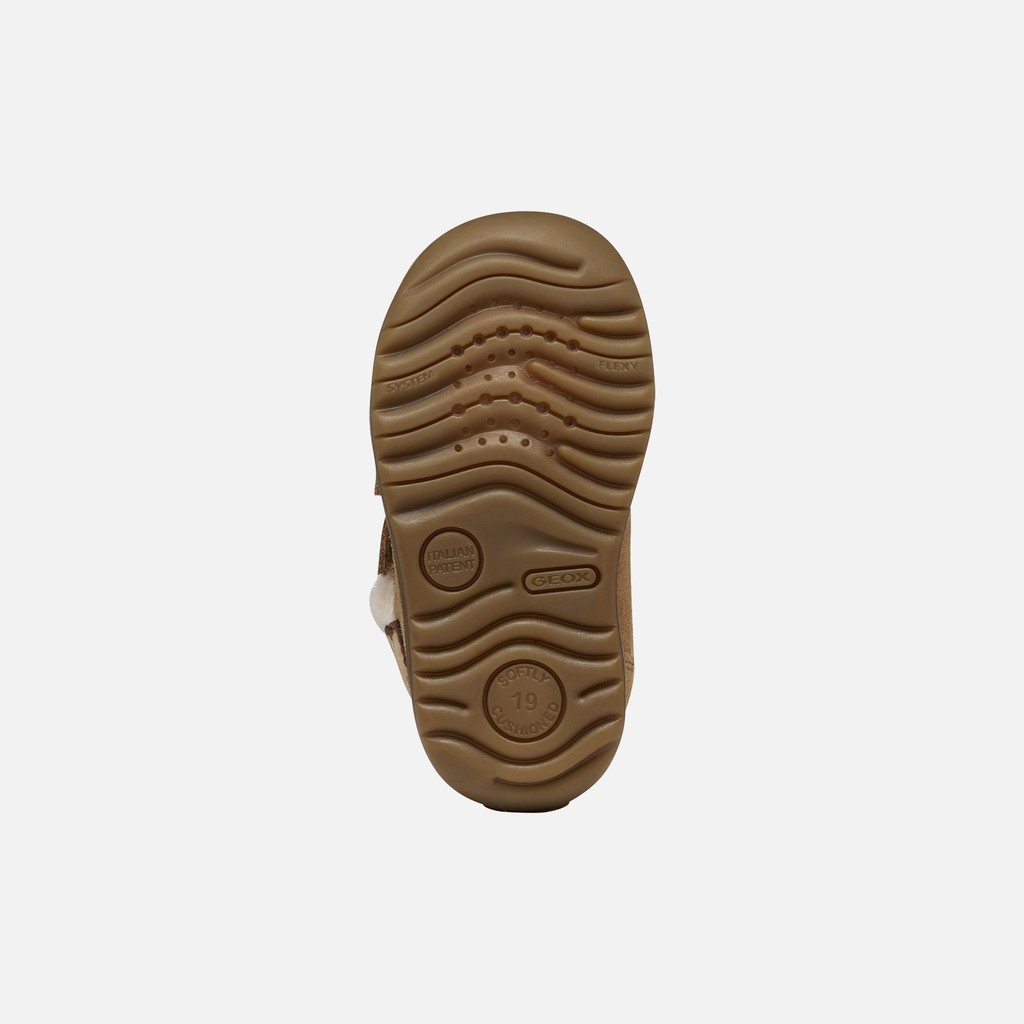 Sapatos primeiros passos velcro MACCHIA REC&Eacute;M-NASCIDA Conhaque - image number 6 | GEOX