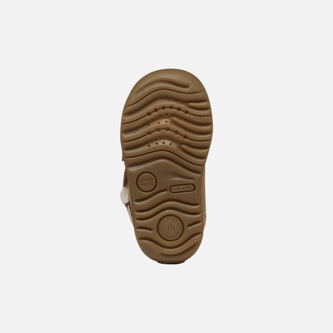 Sapatos primeiros passos velcro MACCHIA REC&Eacute;M-NASCIDA Conhaque - image number 6 | GEOX
