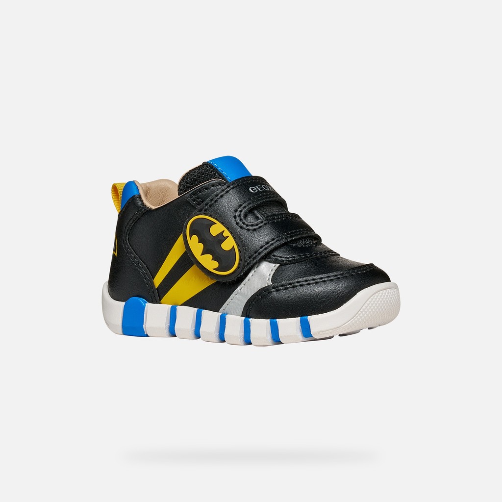 Chaussures premiers pas Batman IUPIDOO B&Eacute;B&Eacute; GAR&Ccedil;ON Noir/Jaune - image number 2 | GEOX