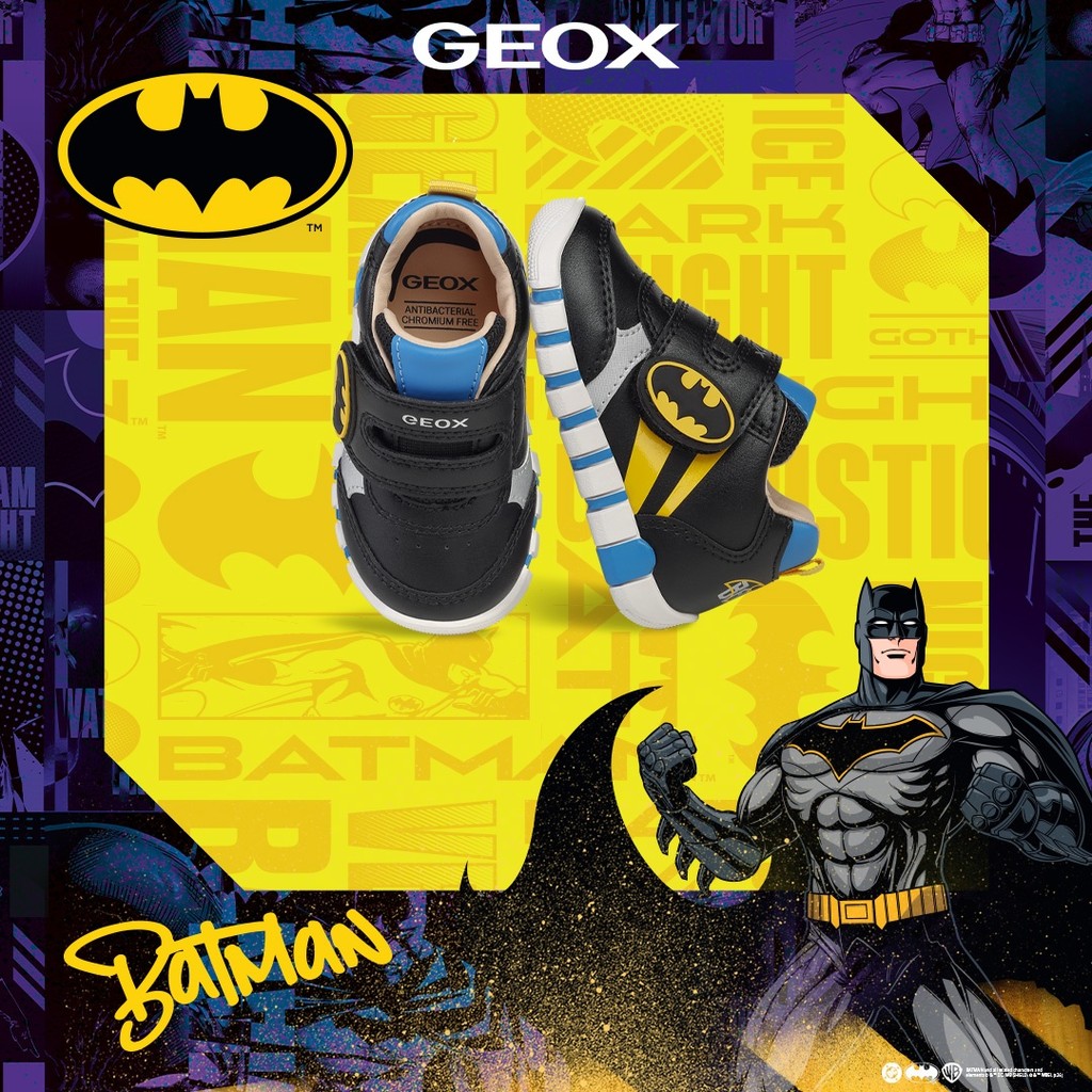 Chaussures premiers pas Batman IUPIDOO B&Eacute;B&Eacute; GAR&Ccedil;ON Noir/Jaune - image number 1 | GEOX