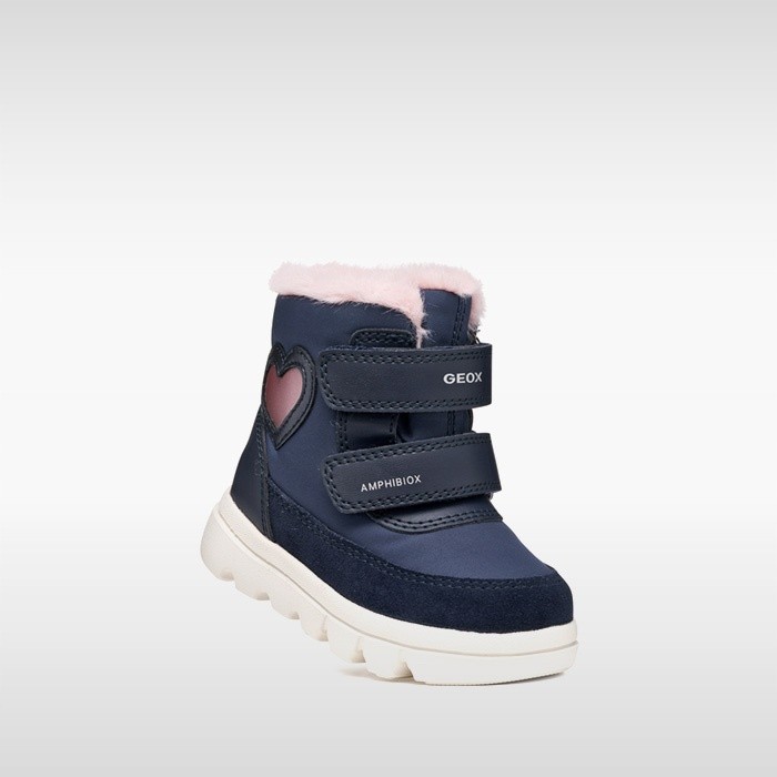 Waterproof ankle boots WILLABOOM ABX TODDLER GIRL Navy/Old rose | GEOX