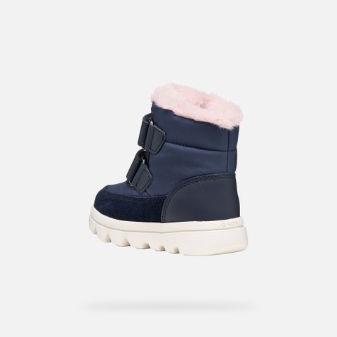 Waterproof ankle boots WILLABOOM ABX TODDLER GIRL Navy/Old rose - image number 3 | GEOX