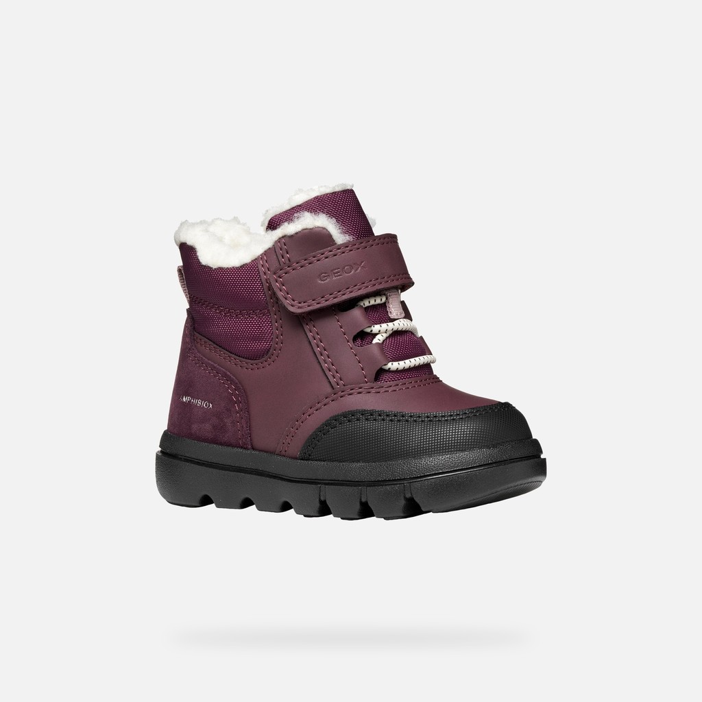 Waterproof ankle boots WILLABOOM ABX TODDLER GIRL Burgundy - image number 2 | GEOX