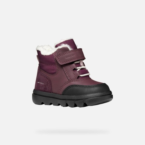 Waterproof ankle boots WILLABOOM ABX TODDLER GIRL Burgundy - image number 2 | GEOX