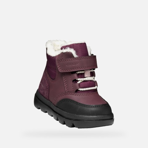Waterproof ankle boots WILLABOOM ABX TODDLER GIRL Burgundy - image number 4 | GEOX