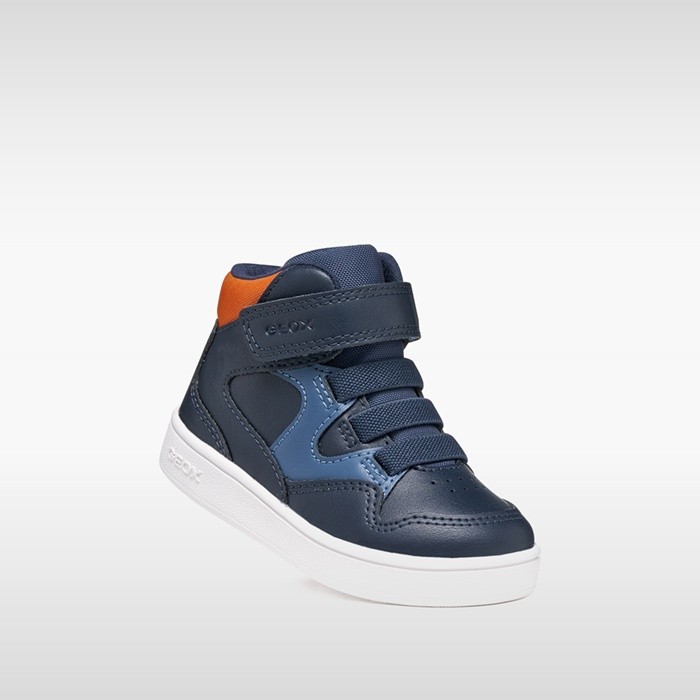 Scarpe con strappo ECLYPER BIMBO Blu navy/Arancione | GEOX