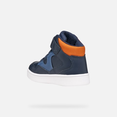 Scarpe con strappo ECLYPER BIMBO Blu navy/Arancione - image number 3 | GEOX