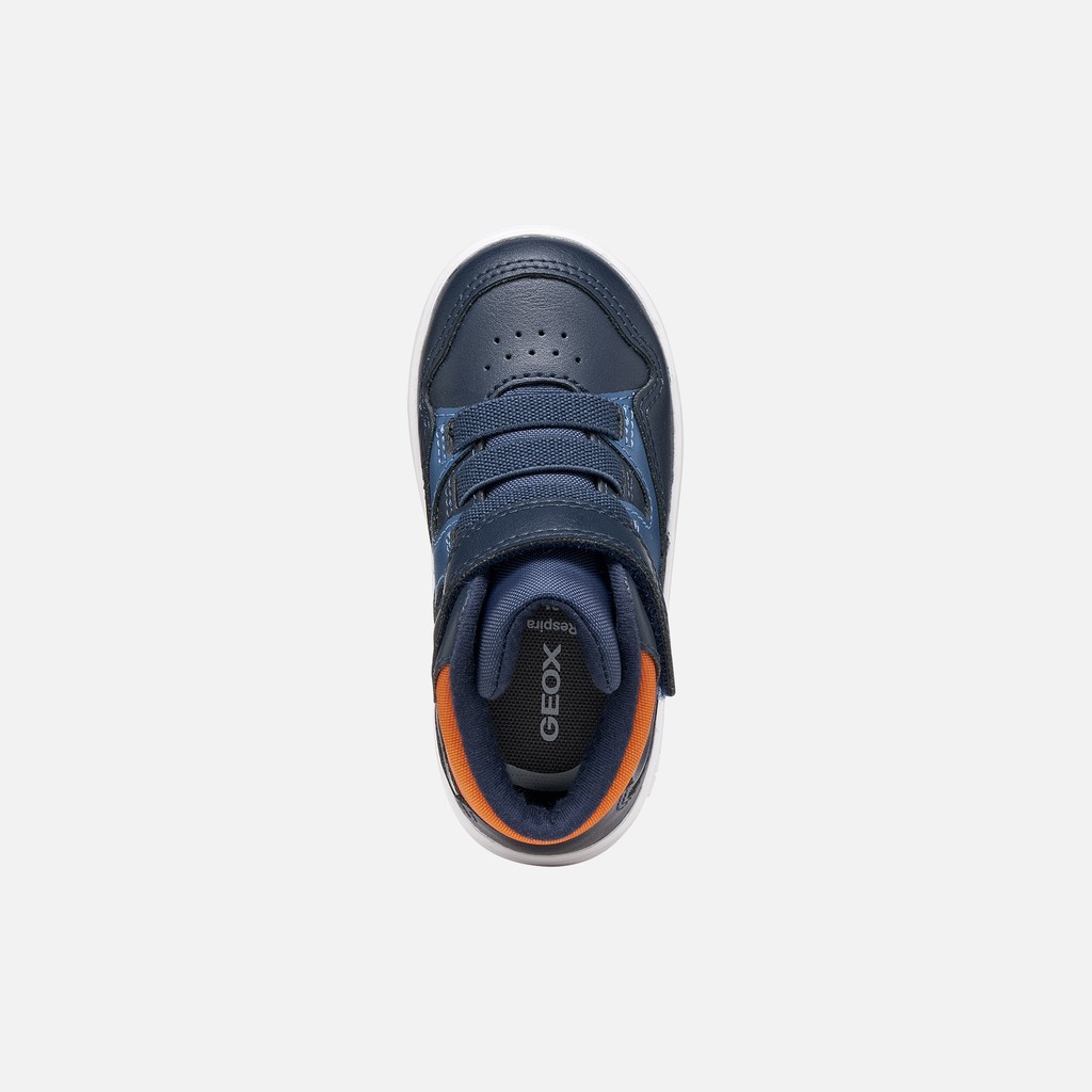 Scarpe con strappo ECLYPER BIMBO Blu navy/Arancione - image number 5 | GEOX