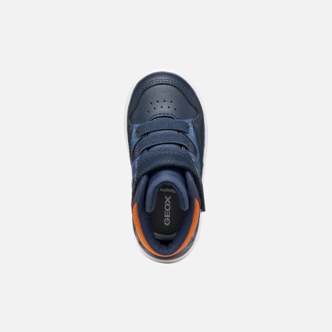 Scarpe con strappo ECLYPER BIMBO Blu navy/Arancione - image number 5 | GEOX