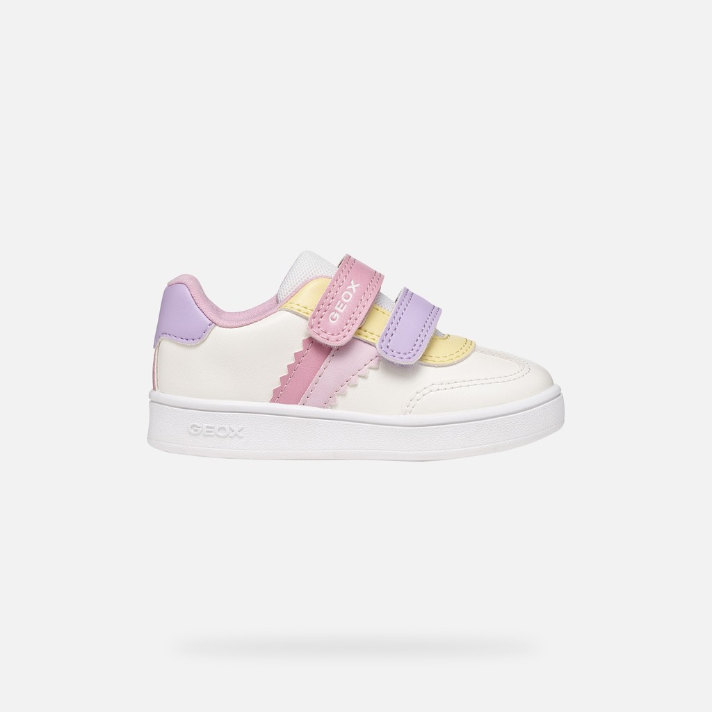Velcro shoes ECLYPER TODDLER GIRL Optic White/Rose - image number 1 | GEOX