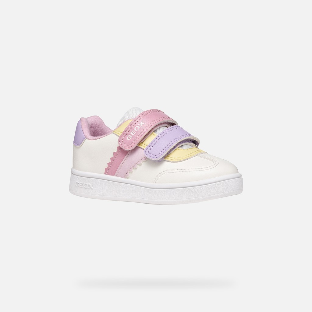 Velcro shoes ECLYPER TODDLER GIRL Optic White/Rose - image number 2 | GEOX