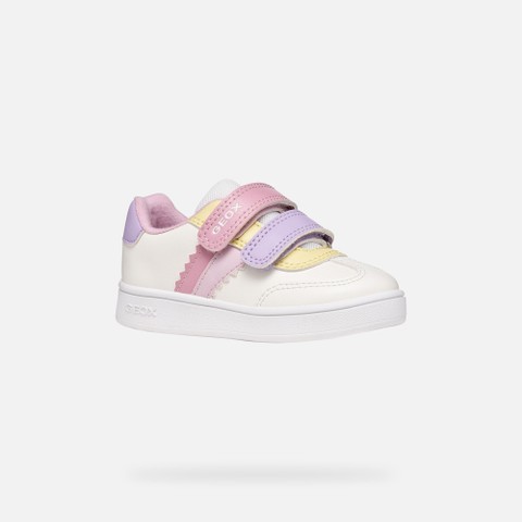 Velcro shoes ECLYPER TODDLER GIRL Optic White/Rose - image number 2 | GEOX