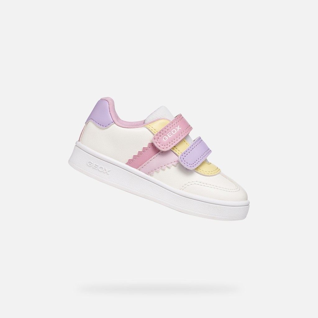 Velcro shoes ECLYPER TODDLER GIRL Optic White/Rose - image number 0 | GEOX