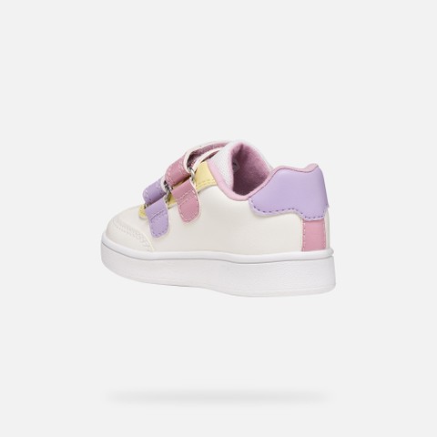Velcro shoes ECLYPER TODDLER GIRL Optic White/Rose - image number 3 | GEOX