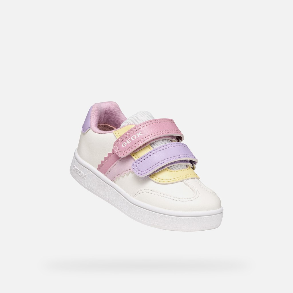 Velcro shoes ECLYPER TODDLER GIRL Optic White/Rose - image number 4 | GEOX