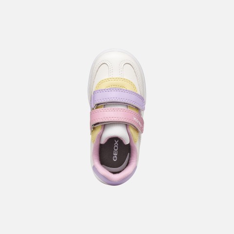 Velcro shoes ECLYPER TODDLER GIRL Optic White/Rose - image number 5 | GEOX