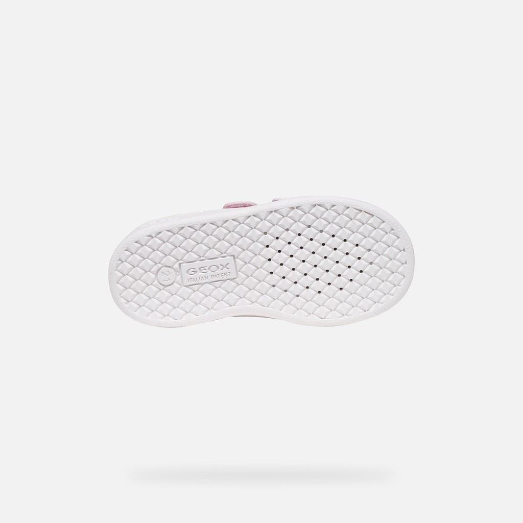 Velcro shoes ECLYPER TODDLER GIRL Optic White/Rose - image number 6 | GEOX