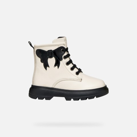 Combat boots KIDDARTAH TODDLER Light ivory/Black - image number 1 | GEOX