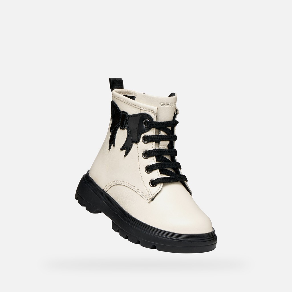 Combat boots KIDDARTAH TODDLER Light ivory/Black - image number 4 | GEOX