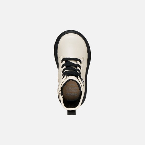 Combat boots KIDDARTAH TODDLER Light ivory/Black - image number 5 | GEOX