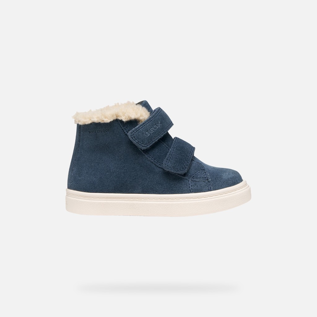 Chaussures avec fourrure NASHIK WPF   PETIT GAR&Ccedil;ON Bleu marine - image number 1 | GEOX