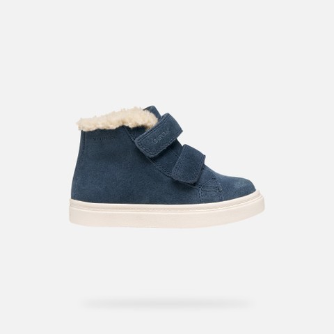 Chaussures avec fourrure NASHIK WPF   PETIT GAR&Ccedil;ON Bleu marine - image number 1 | GEOX