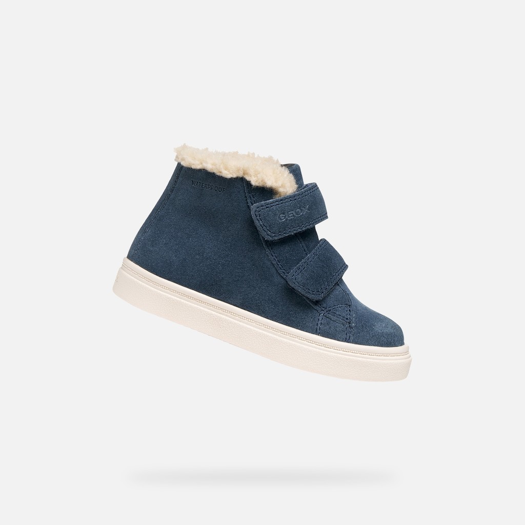 Chaussures avec fourrure NASHIK WPF   PETIT GAR&Ccedil;ON Bleu marine - image number 0 | GEOX