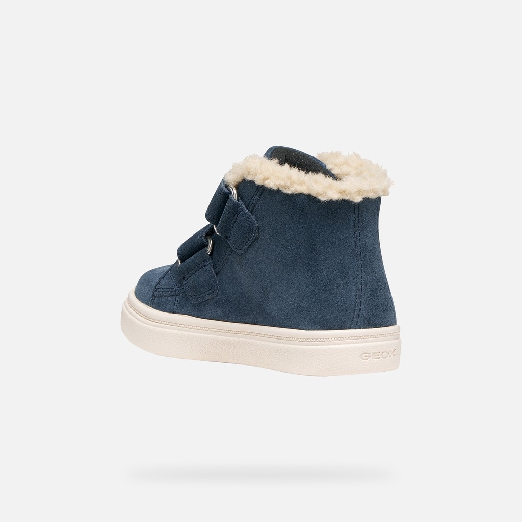 Chaussures avec fourrure NASHIK WPF   PETIT GAR&Ccedil;ON Bleu marine - image number 3 | GEOX