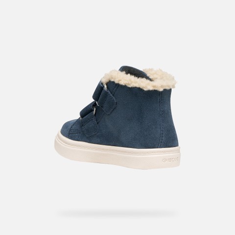 Chaussures avec fourrure NASHIK WPF   PETIT GAR&Ccedil;ON Bleu marine - image number 3 | GEOX