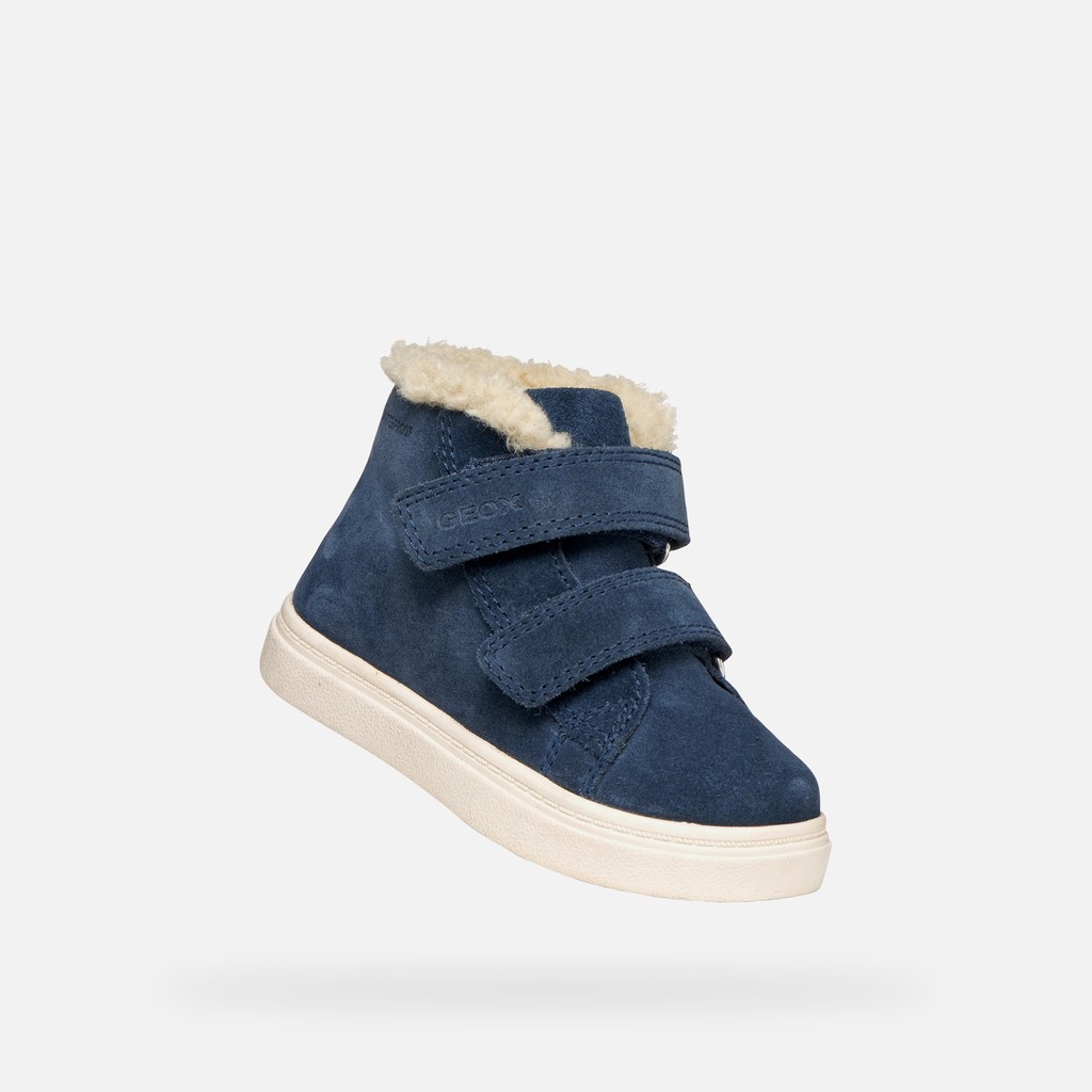 Chaussures avec fourrure NASHIK WPF   PETIT GAR&Ccedil;ON Bleu marine - image number 4 | GEOX