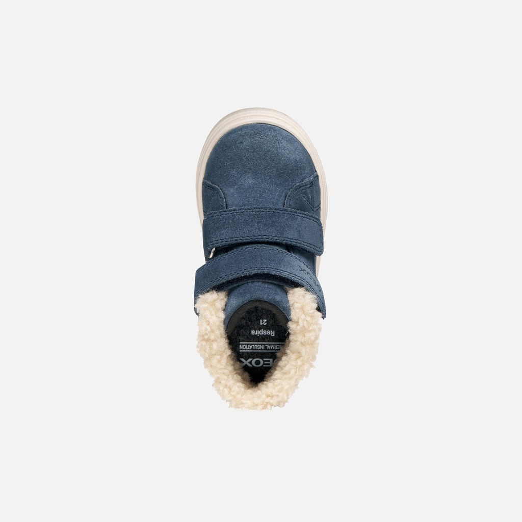 Chaussures avec fourrure NASHIK WPF   PETIT GAR&Ccedil;ON Bleu marine - image number 5 | GEOX